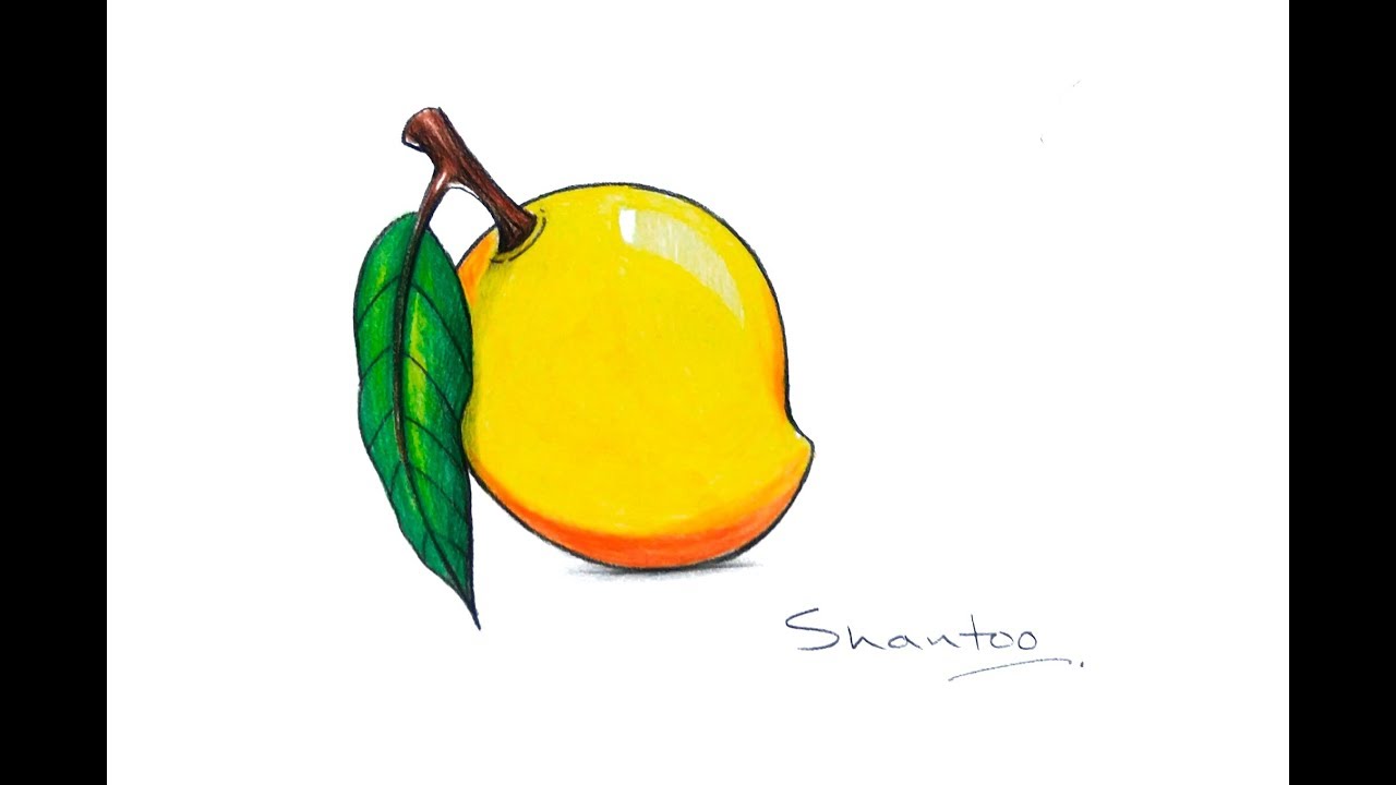 1280x720 How To Draw Mango Step