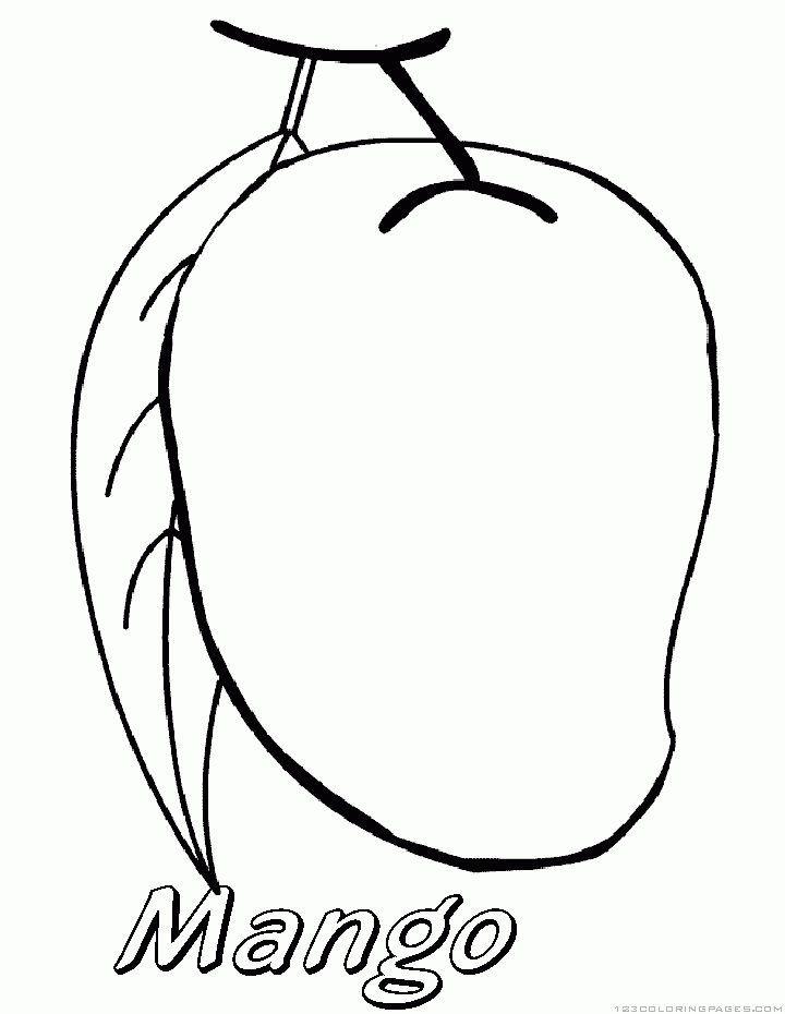 720x930 Mango Coloring Pages