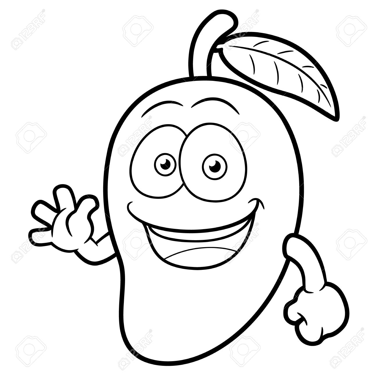 1300x1300 Mango Drawing Clipart