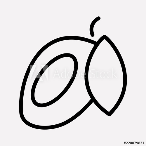 500x500 Mango Icon Line Element Vector Illustration Of Mango Icon Line