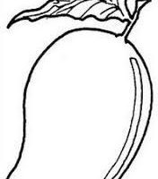 176x200 Clipart Of Mango Black And White Clipart Portal
