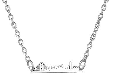395x287 Likgreat New York City Manhattan Bridge Skyline Pendant Necklace