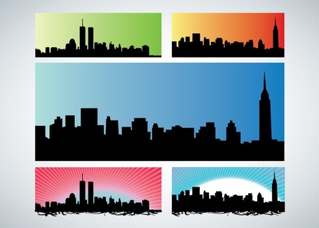 455x326 Manhattan Skyline Clipart