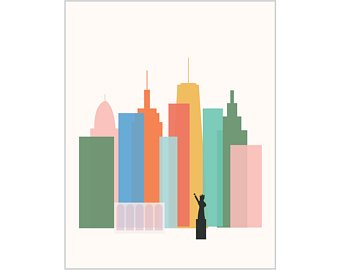 340x270 New York City Print Etsy