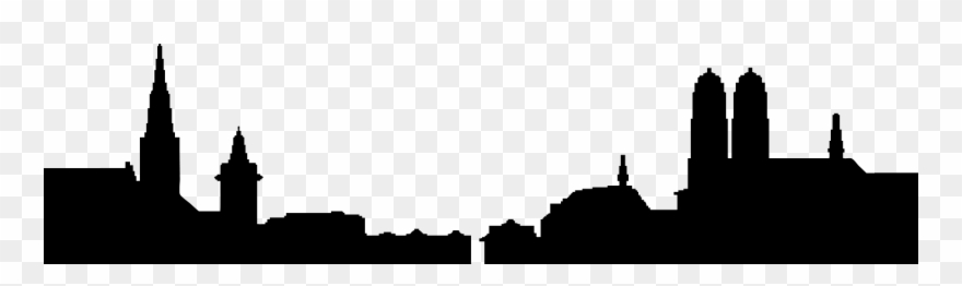 880x262 Manhattan Skyline Silhouette Clip Art