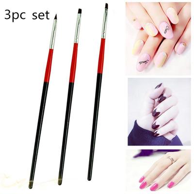 400x400 Gradient Painting Pen Nail Art Drawing Brush Black Wooden Handle