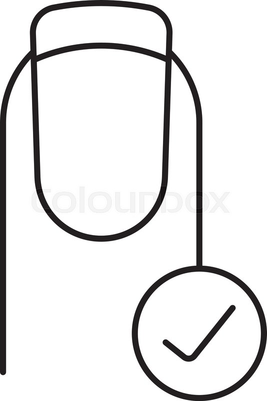 534x800 Healthy Fingernails Linear Icon Nails Stock Vector Colourbox