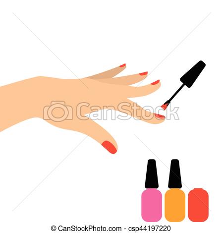 450x470 Making Manicure On Female Hand Beautiful Hand Of Female Painting