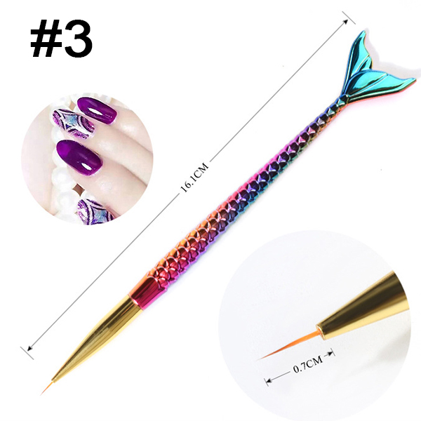 600x600 Nail Art Pen Mermaid Diy Drawing Design And Line Painting