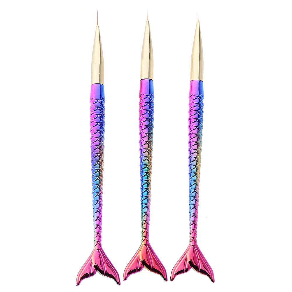 1001x1001 Mermaid Handle Nail Art Painting Liner Manicure Drawing