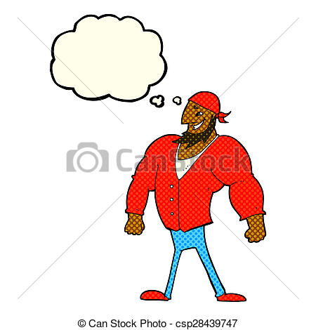 450x470 Cartoon Manly Sailor Man With Thought Bubble