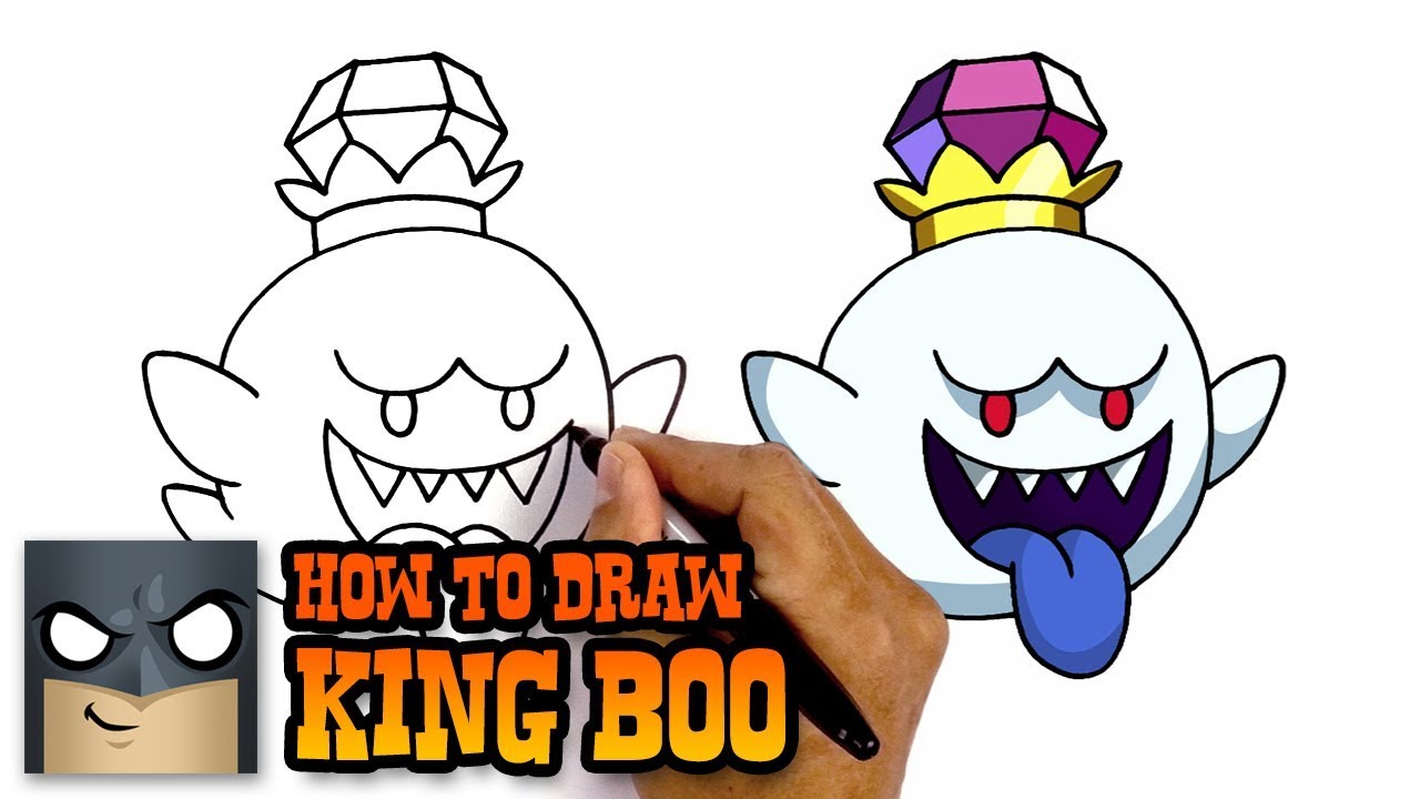 1280x720 How To Draw King Boo Luigi's Mansion Awesome Step