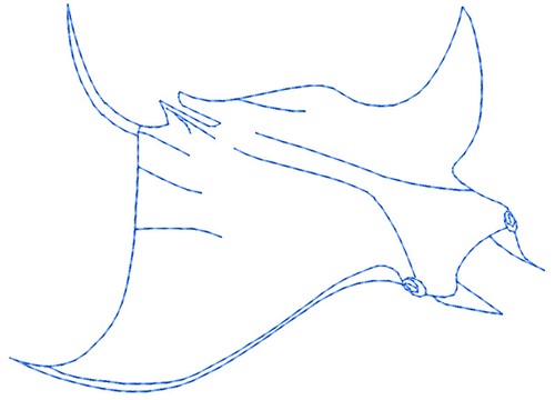 500x360 manta ray embroidery designs, machine embroidery designs