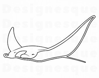 340x270 manta ray silhouette etsy