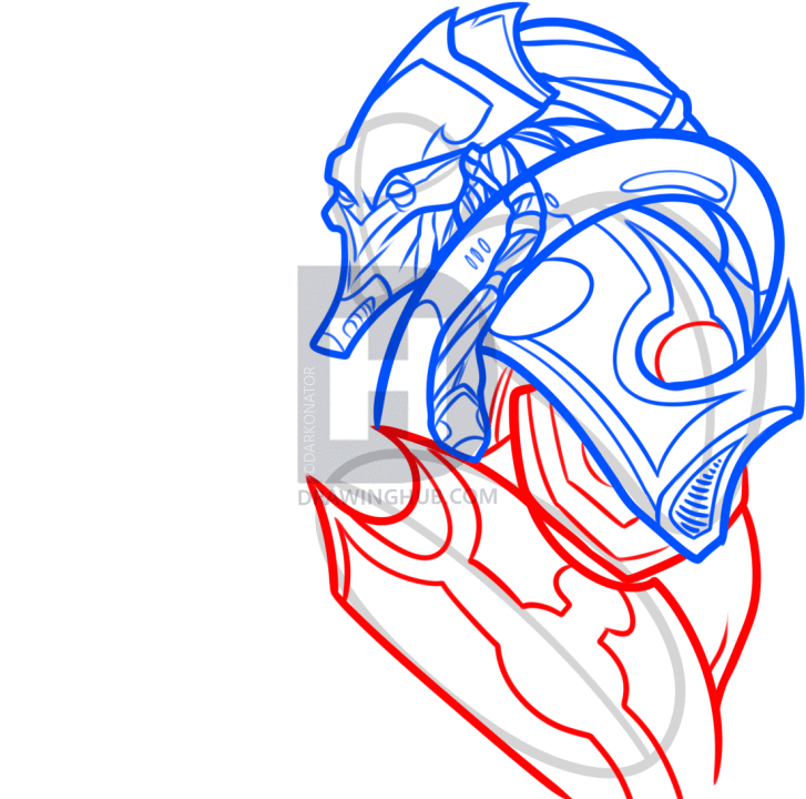 727x720 how to draw a zealot from starcraft step