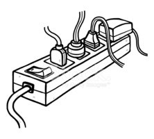 222x200 many plugs and electric socket stock vectors
