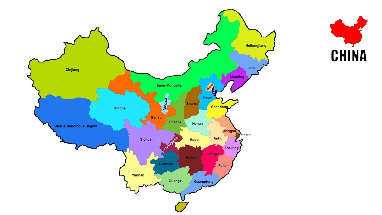 Карта регионов китая. China Provinces Map. Карта Китая. Провинции Китая на английском. Карта Китая с провинциями на английском языке.