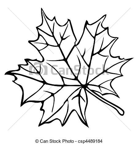 450x470 Maple Leaf Line Art