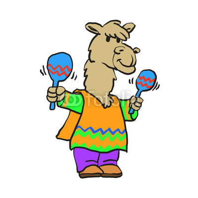 400x400 llama in a hat sings and plays on maracas buy photos ap images