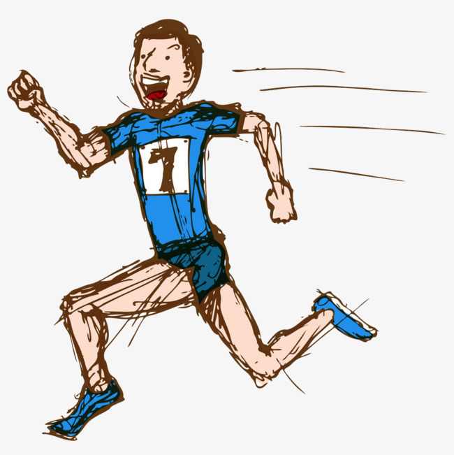 650x651 Runner No Athlete, Cartoon Hand Drawing, Run, Marathon Png