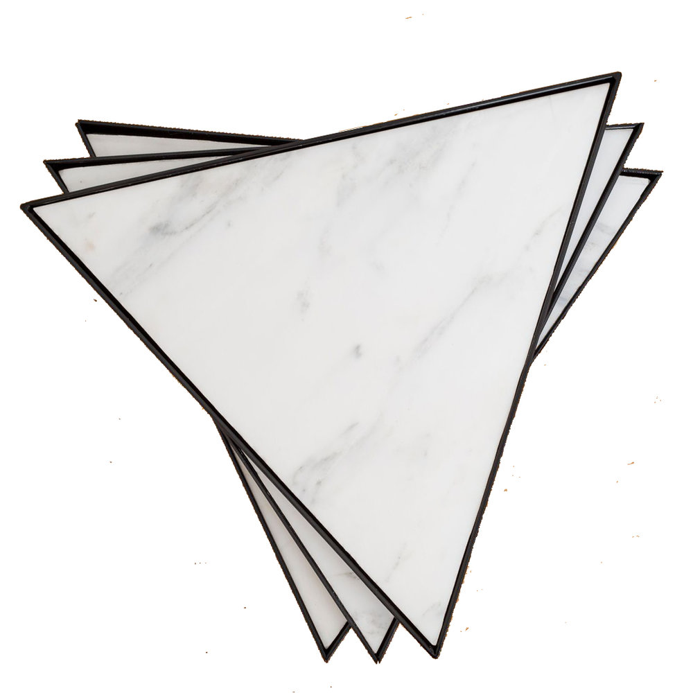 1000x1000 marble triangle stacking tables newmade la