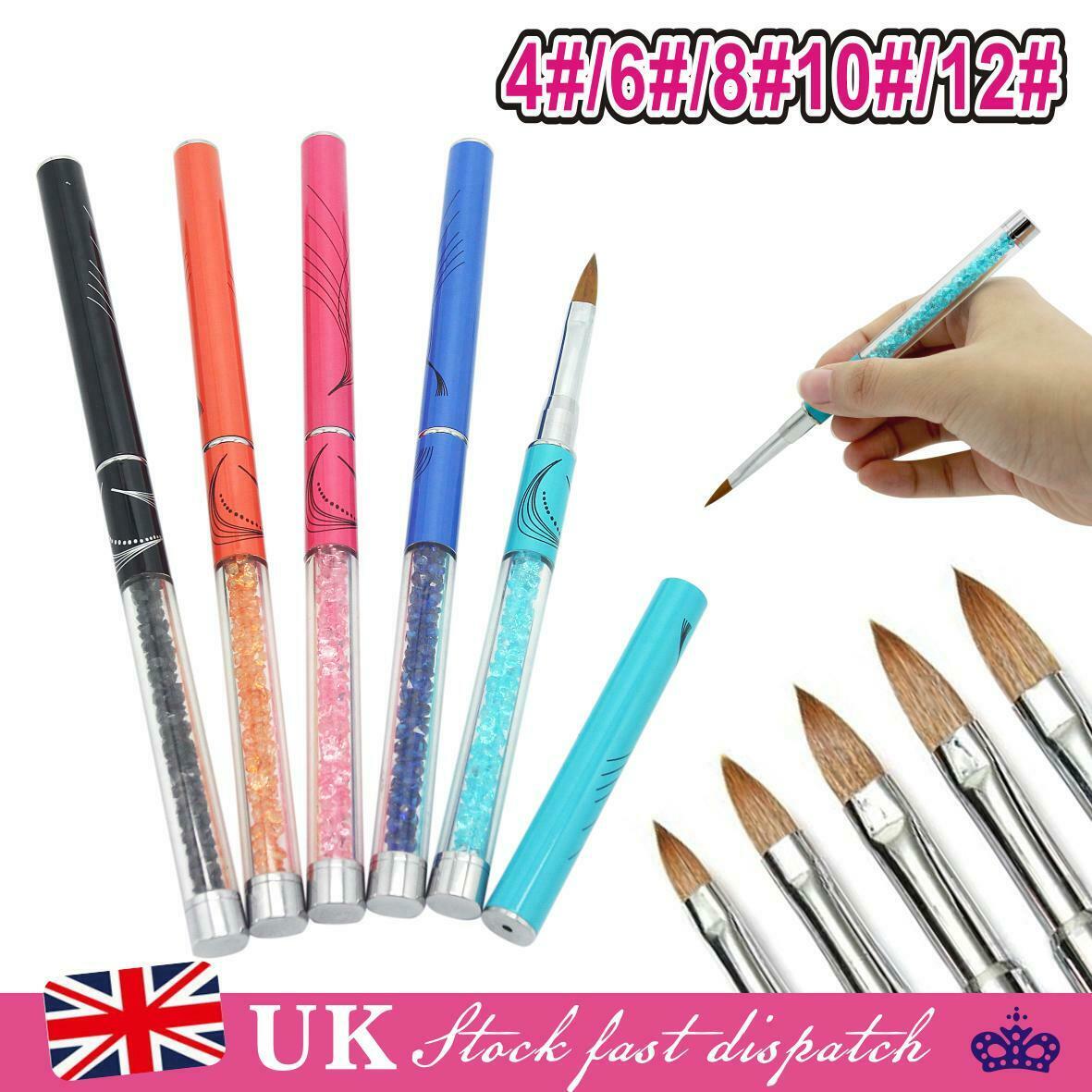 1181x1181 Size Crystal Marble Sable Acrylic Nail Art Brush Painting