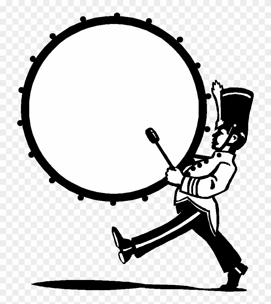880x987 Marching Band Bass Drum Clip Art