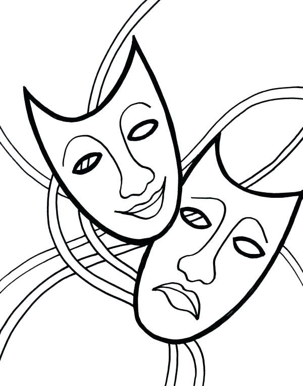 600x763 Mardi Gras Masks Coloring Pages Mask Printable Coloring Pages