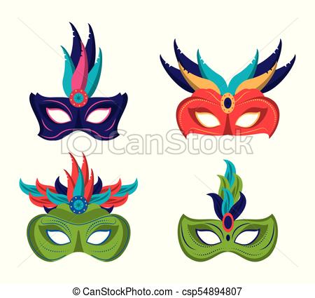 450x425 Mardi Gras Masks Icons Icon Vector Illustration Graphic Vector