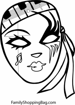 252x350 mardi gras mask color, mardi gras, coloring pages