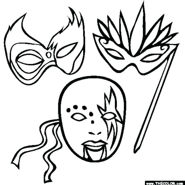 628x628 Mask Drawing Beautiful Coloring Pages Mask Drawing Beautiful