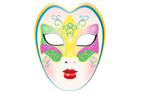 500x320 Create A Colorful, Vector Carnival Mask