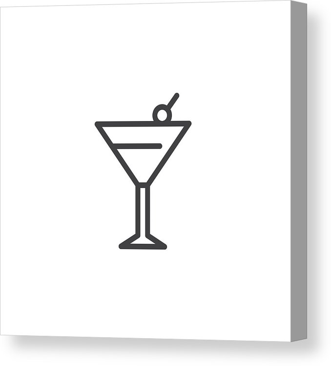 678x750 Margarita Cocktail Drink Outline Icon Canvas Print Canvas Art