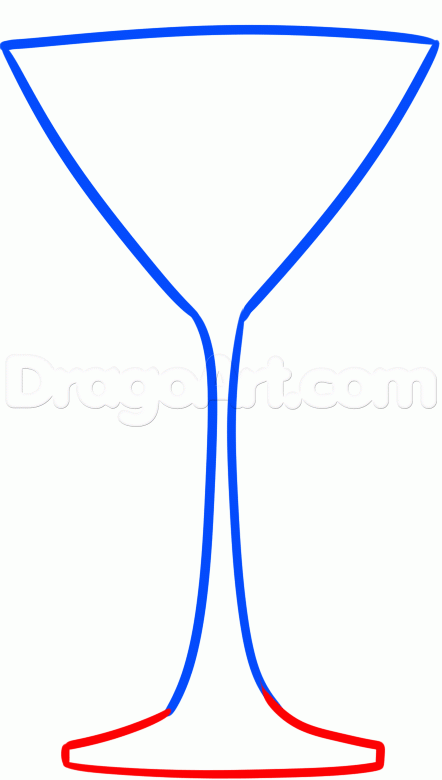 442x780 How To Draw A Martini, Step