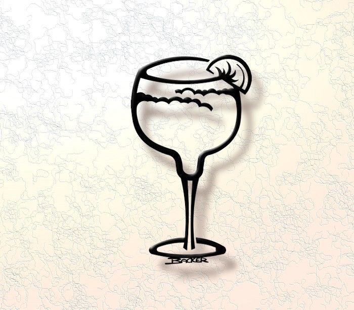 700x613 Metal Martini Glass Wall Art Jerusalem House