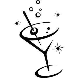 300x300 Martini Glass Silhouette