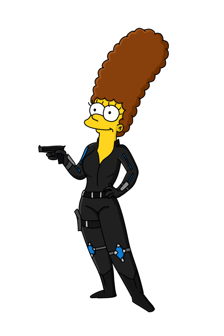 730x1095 marge simpson as black widow