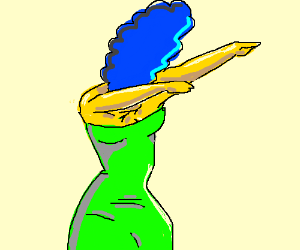 300x250 marge simpson krumping with a praying mantis
