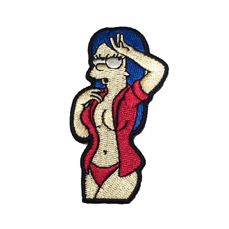 794x794 black marge simpson mashup iron and sew on patch etsy