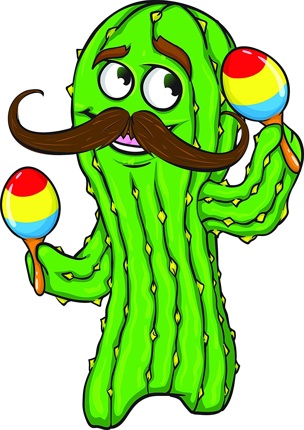 1061x1500 Dancing Cactus With Mustache Maracas Music Mariachi