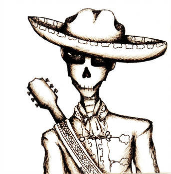 343x350 Mariachi Skeleton