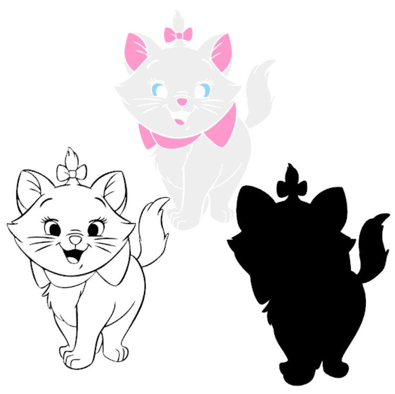 794x793 the aristocats cats marie bow disney layered cut cricut etsy