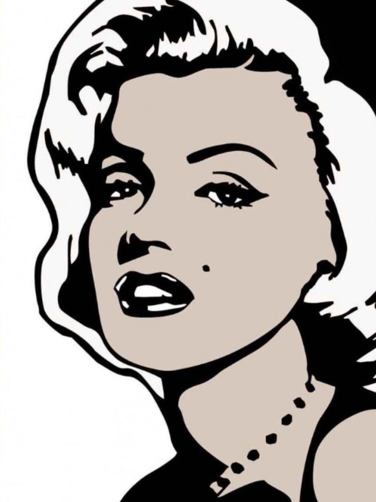 768x1024 famous faces marilyn monroe wall decals modern art marilyn