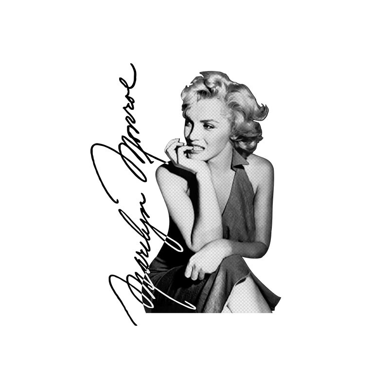 800x800 Marilyn Monroe T Shirt Black On White