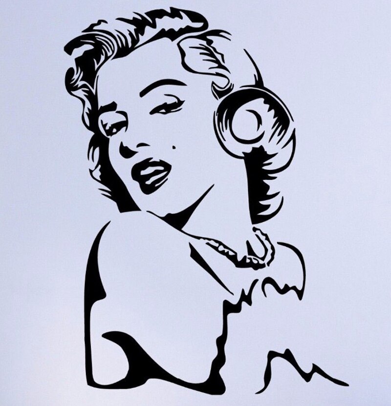 800x829 Marilyn Monroe Wall Stickers For Living Room Home Decor Beauty