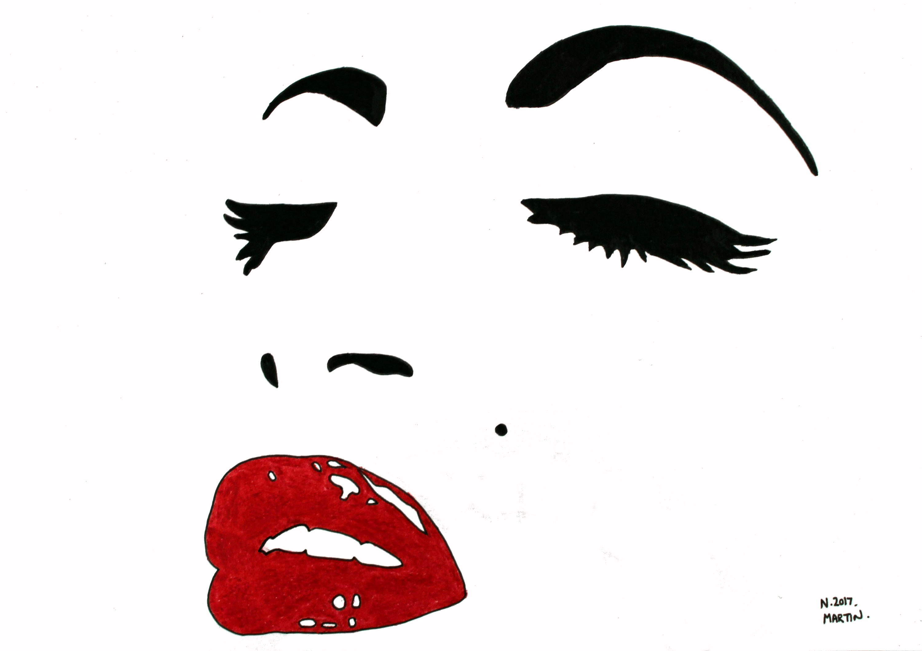 3000x2120 Marilyn Monroe Hand Drawn Original Size Drawing Not A Etsy