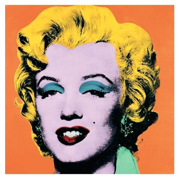 600x617 Marilyn Monroe Art Black And White Orange