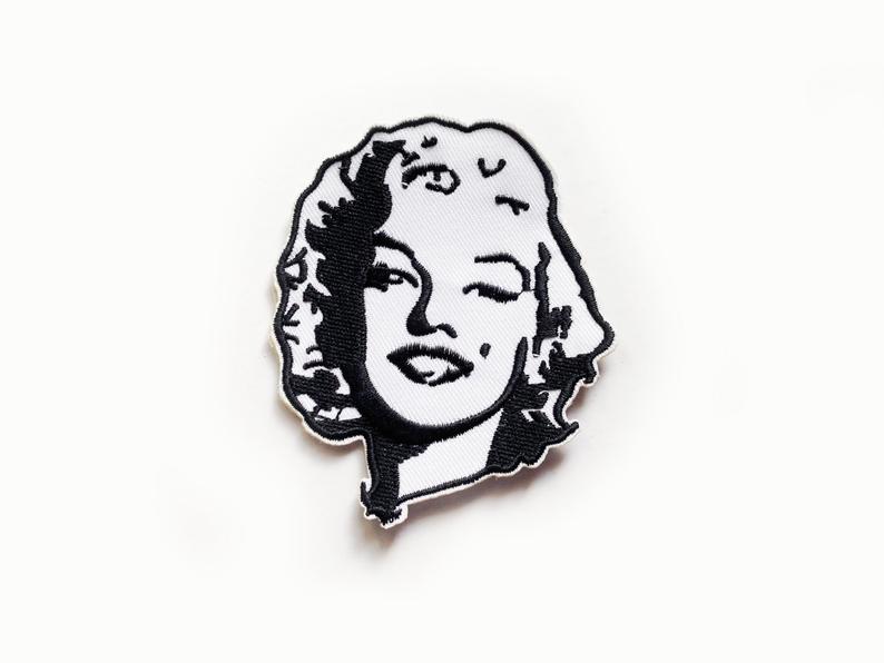 794x596 Marilyn Monroe Patch Iron On Embroidered Applique Tattoo Etsy