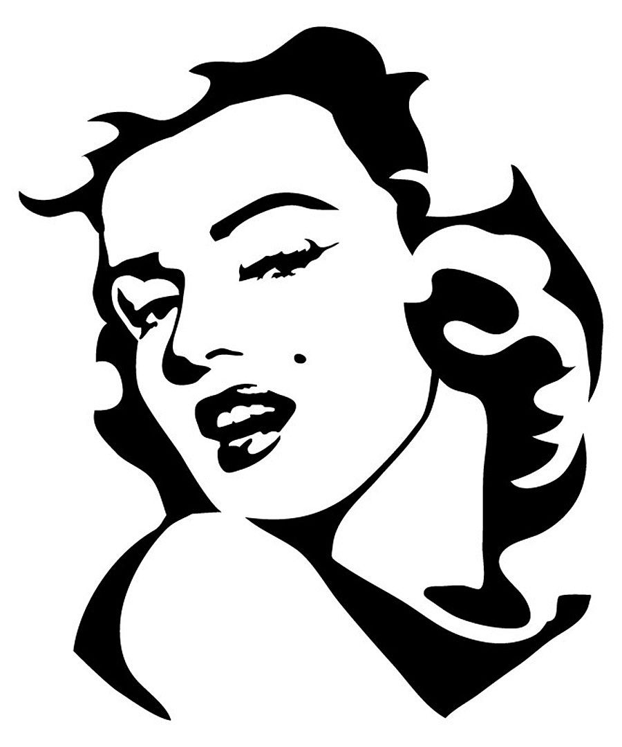 900x1080 Marilyn Monroe Face Outline