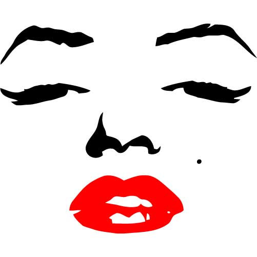 501x501 Marilyn Monroe Face Silhouette
